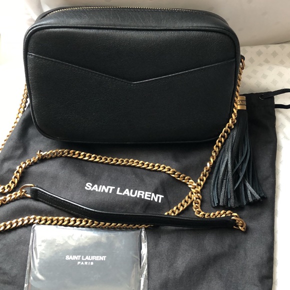 NEW Saint Laurent Lou Mini Mixed Leather Chevron Shoulder Bag - Picture 13 of 17
